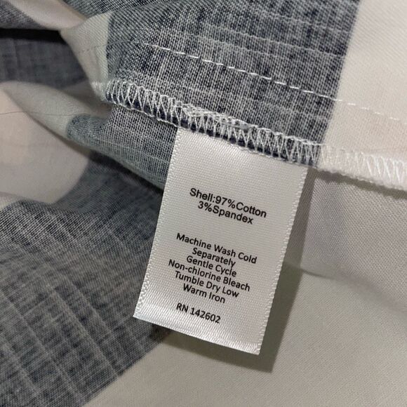 Sail To Sable Womens Striped Sleeveless Cowl‎ Shift Dress Navy White Large NWT - Picture 7 of 10